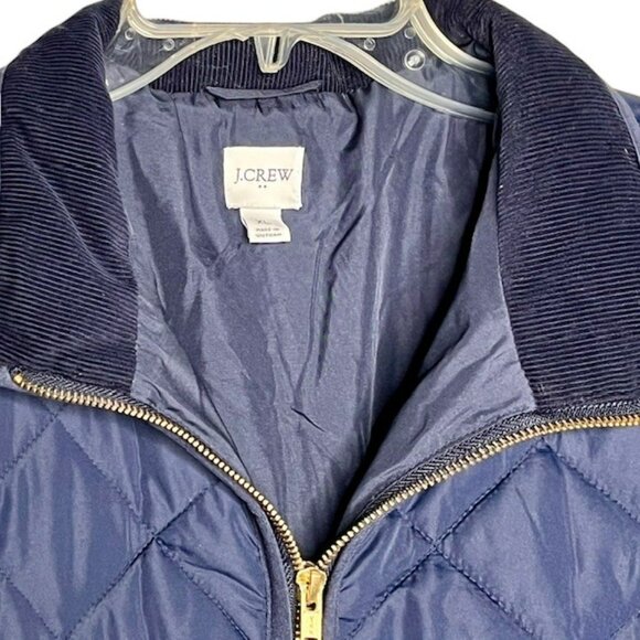 J. Crew Factory Diamond Quilted Jacket - Navy - XL - Picture 6 of 13